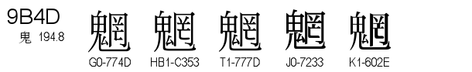 U+9B4D